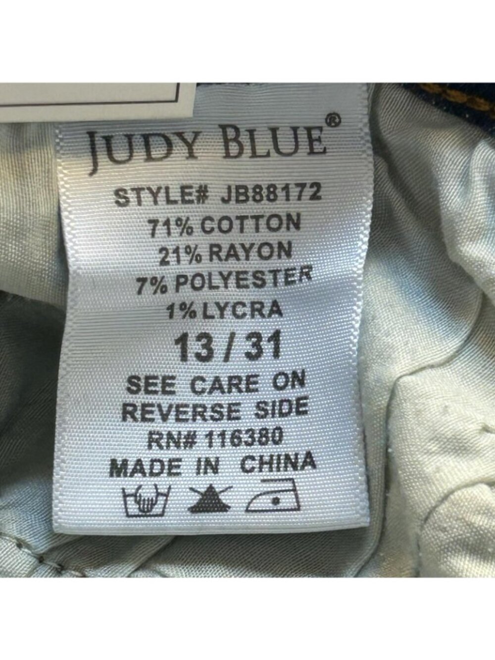 Judy Blue Flare Fit Jeans Womens 13/31 Med Blue High Rise Stretch Denim JB88172 - Picture 10 of 16